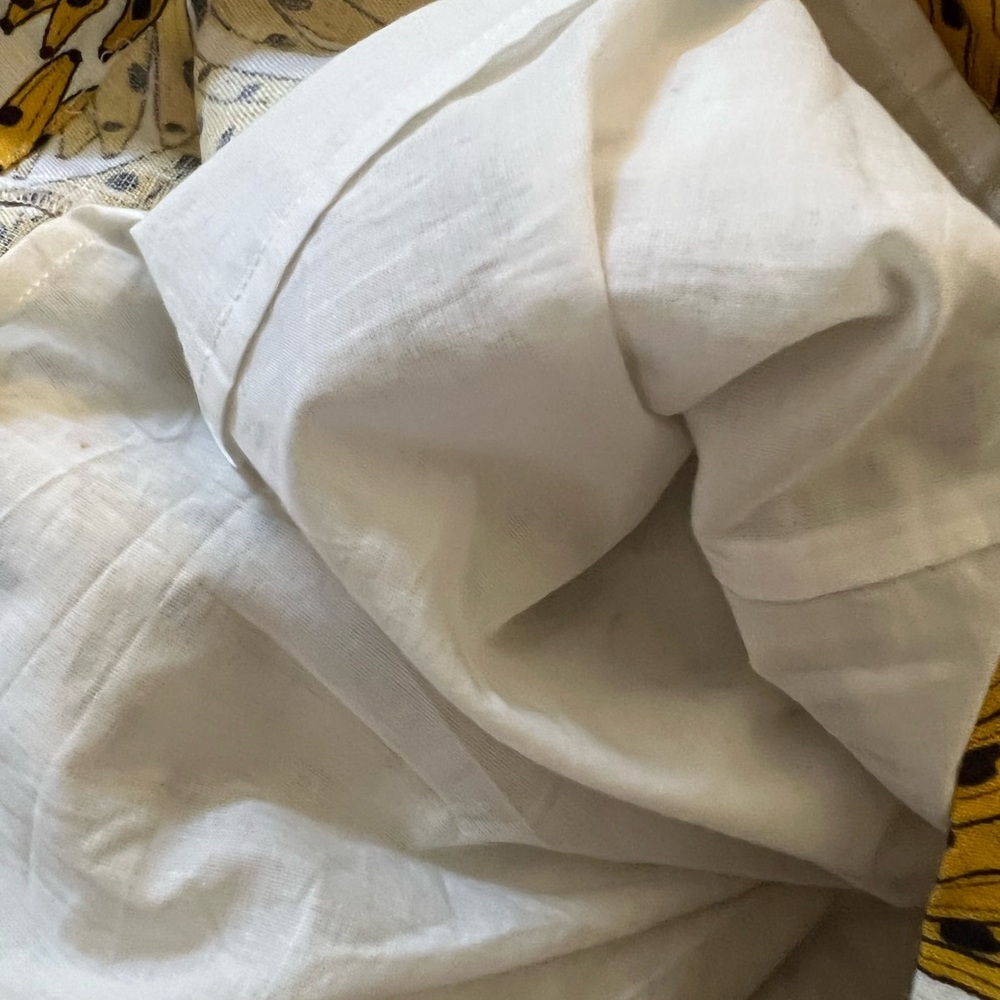 FARM Rio Linen Banana Print Yellow and White Mini Dress - Picture 15 of 15